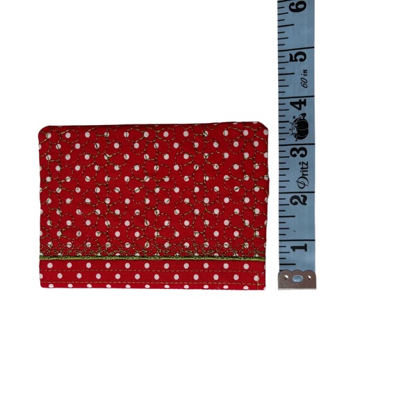 2 set of handmade quilted mini comp book notebook covers Red, Green, & yellow - Picture 10 of 11